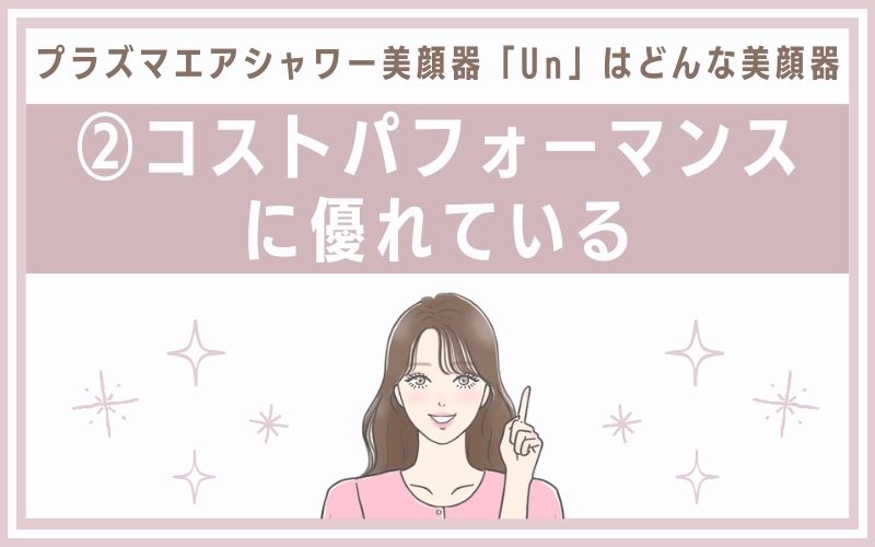 2.コストパフォーマンスに優れている