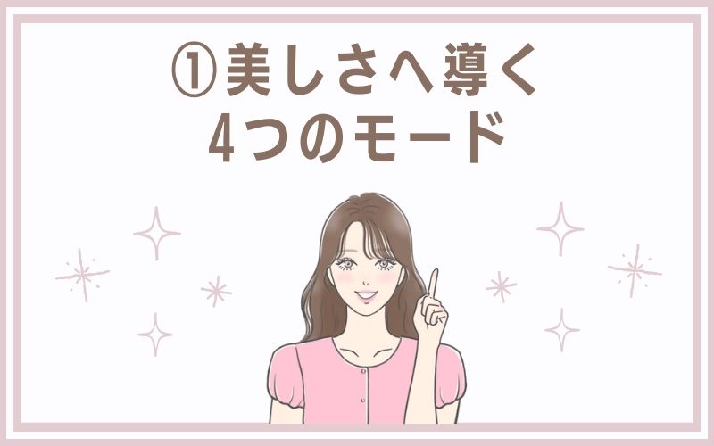 1)美しさへ導く4つのモード