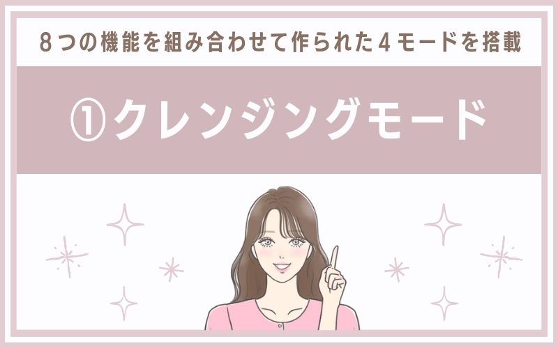 ①クレンジングモード